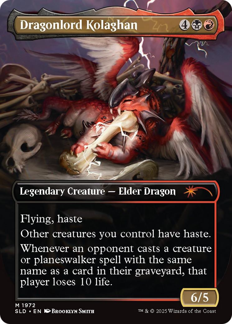 Dragonlord Kolaghan // Dragonlord Kolaghan (SLD-1972) - Secret Lair Drop (Borderless) Foil-2