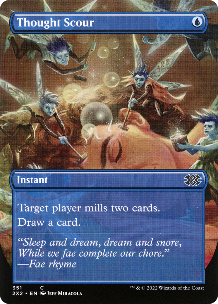 Thought Scour (Borderless Alternate Art) [Double Masters 2022]-1