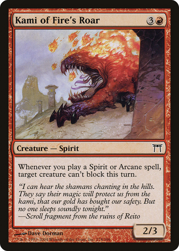 Kami of Fire's Roar [Champions of Kamigawa]-1