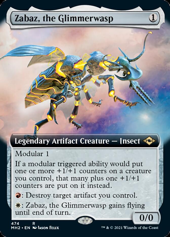 Zabaz, the Glimmerwasp (Extended Art) [Modern Horizons 2]-1