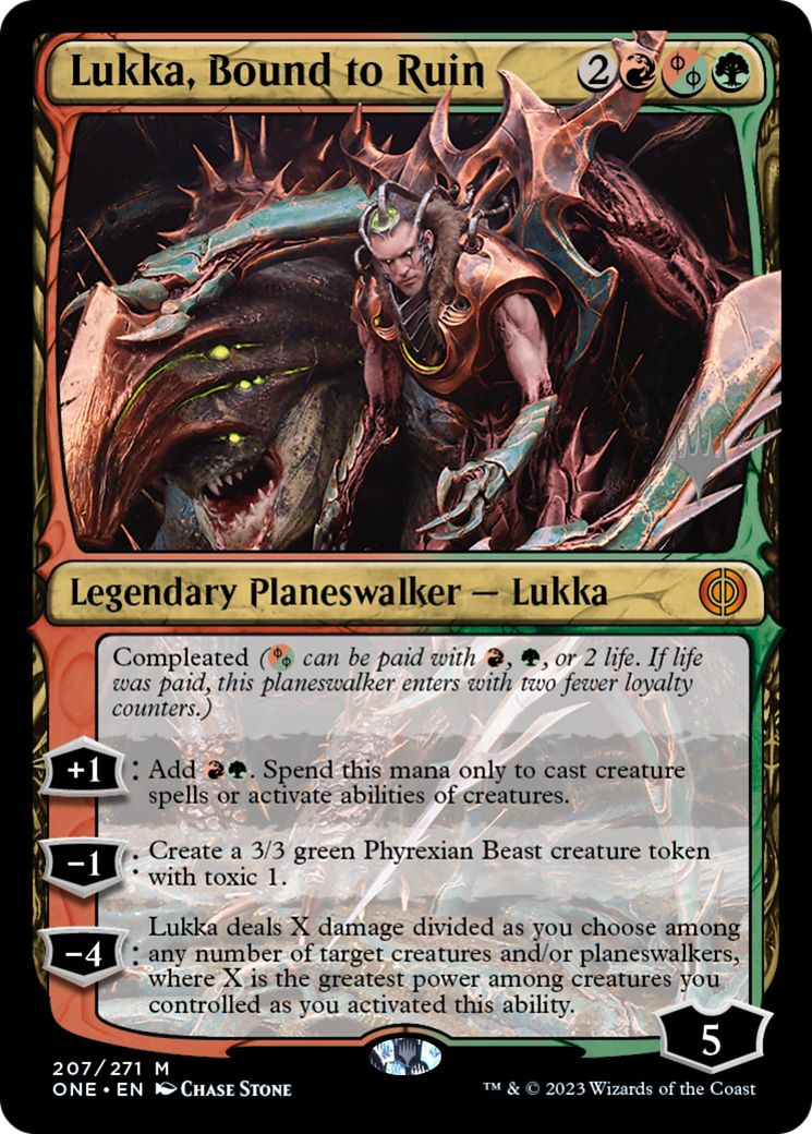Lukka, Bound to Ruin (Promo Pack) [Phyrexia: All Will Be One Promos]-1