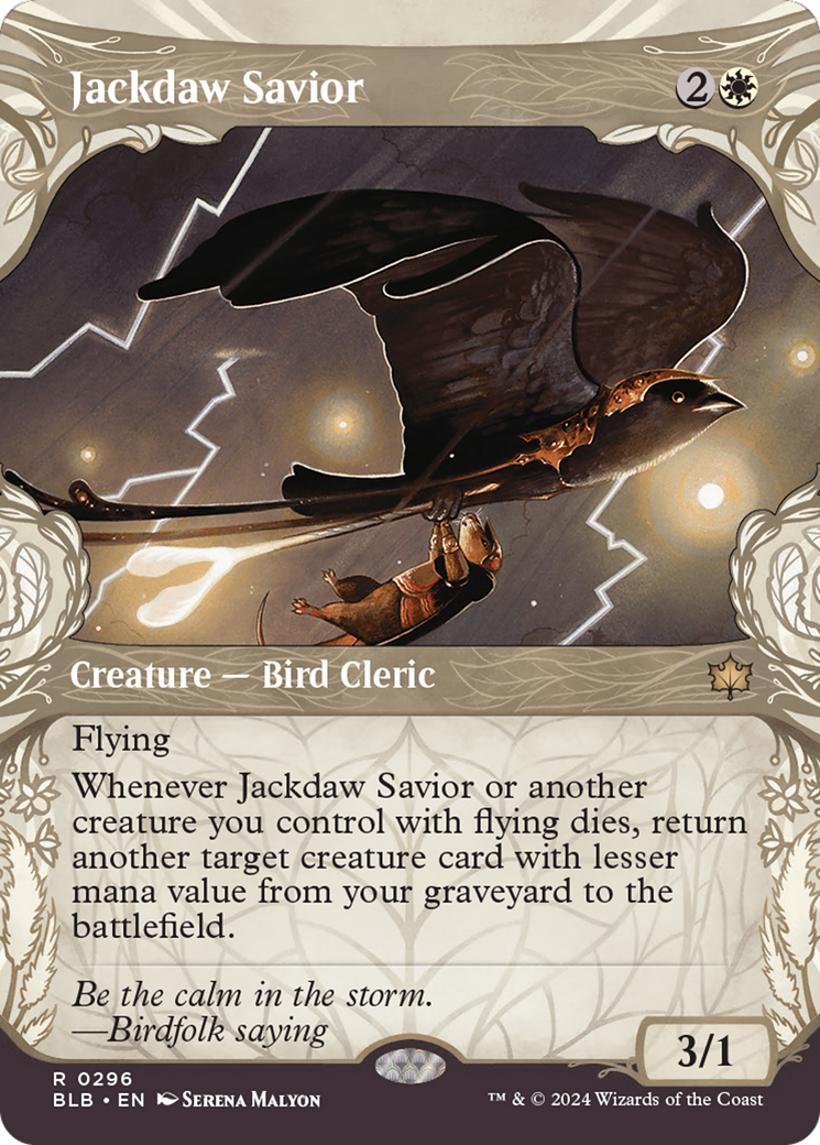 Jackdaw Savior (Showcase) [Bloomburrow]-1