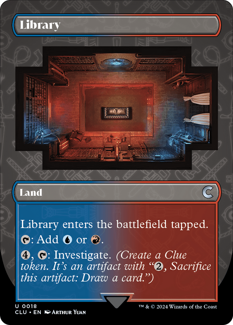 Library (Borderless) [Ravnica: Clue Edition]-1