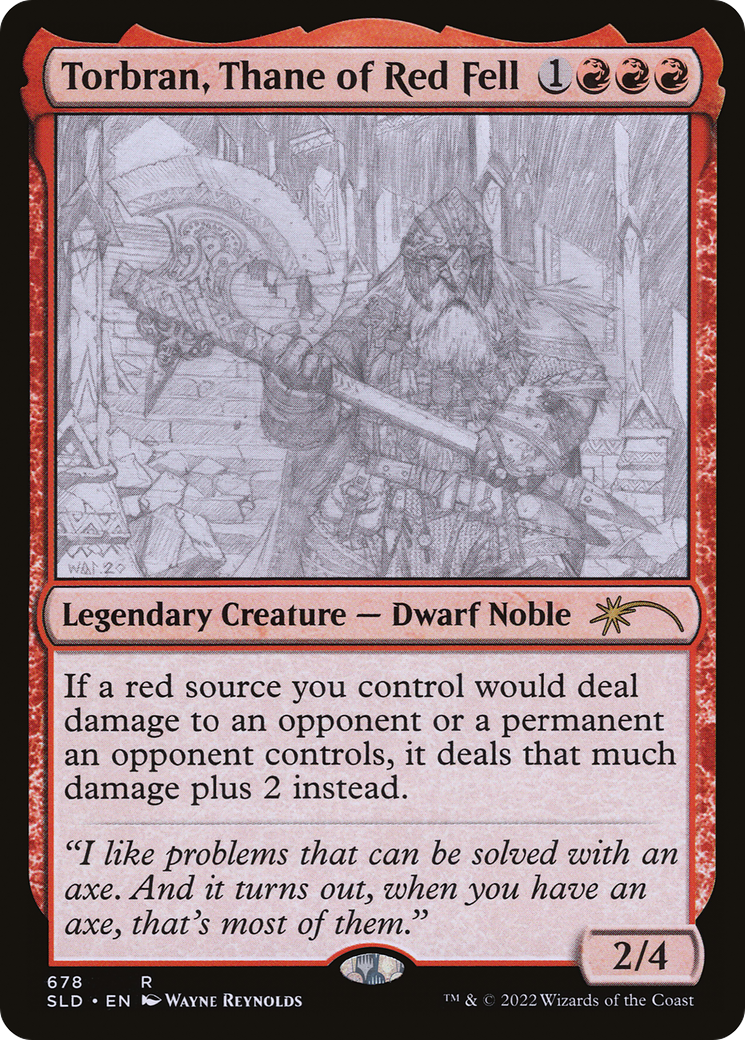 Torbran, Thane of Red Fell (Sketch) [Secret Lair Drop Promos]-1
