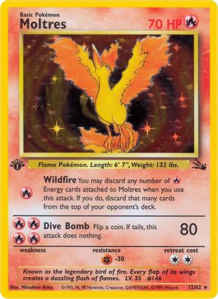 Moltres (12/62) [Fossil 1st Edition]-1