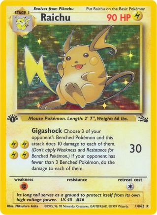 Raichu (14/62) [Fossil 1st Edition]-1
