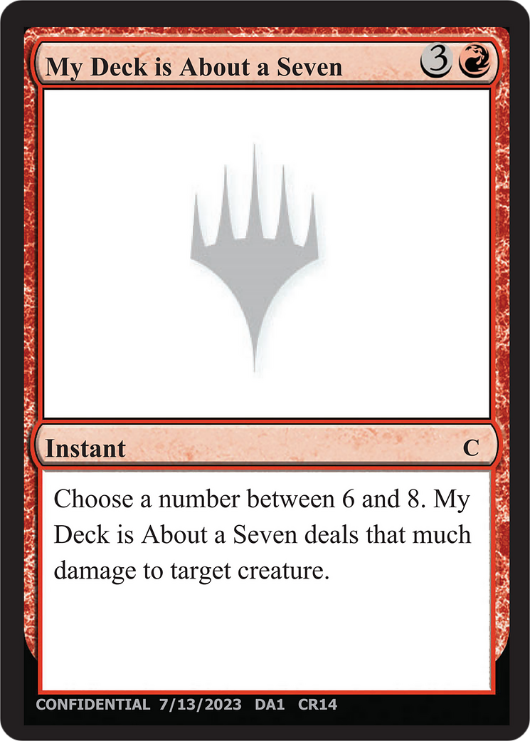 My Deck is About a Seven (UNK-CR14A) - Unknown Event-1
