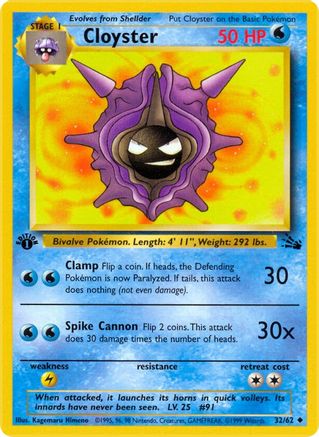 Cloyster (32/62) [Fossil Unlimited]-1