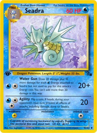 Seadra (42/62) [Fossil 1st Edition]-1