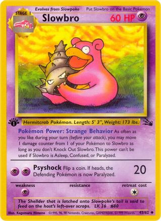 Slowbro (43/62) [Fossil 1st Edition]-1