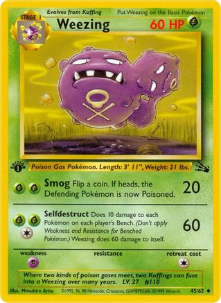 Weezing (45/62) [Fossil 1st Edition]-1
