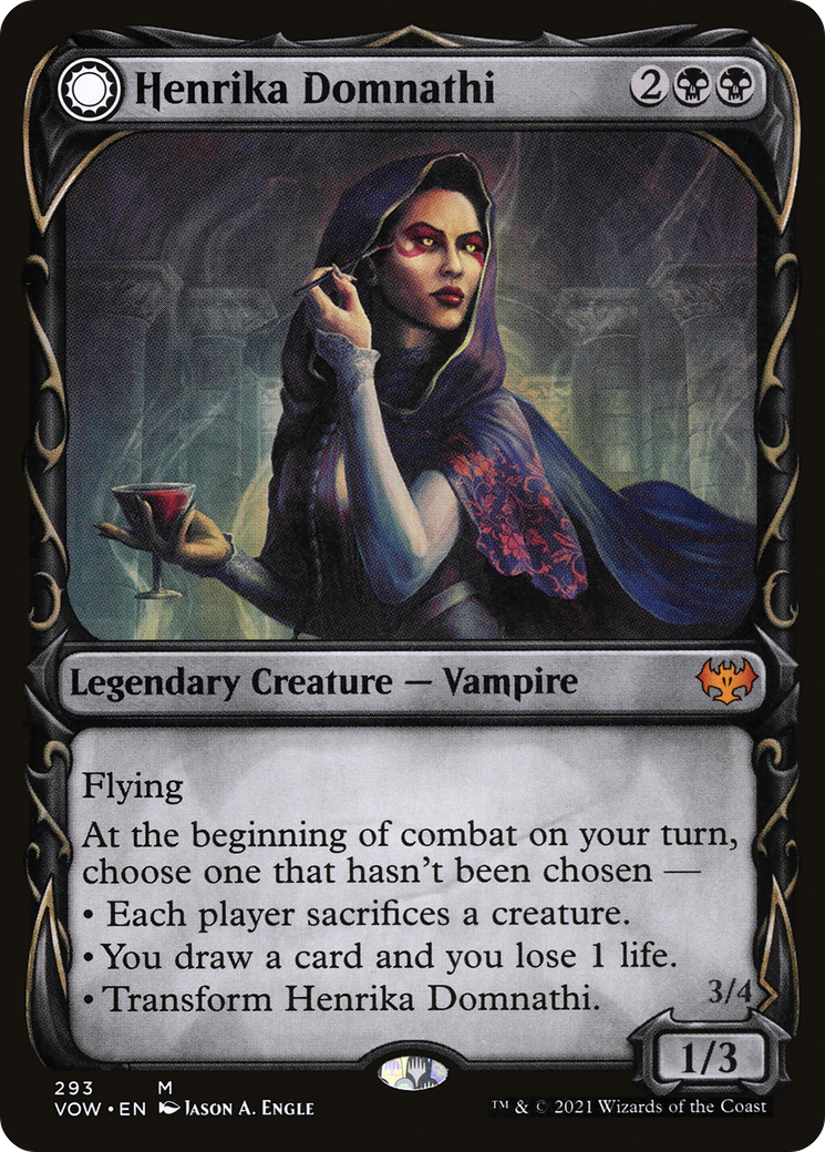 Henrika Domnathi // Henrika, Infernal Seer (Showcase Fang Frame) [Innistrad: Crimson Vow]-3