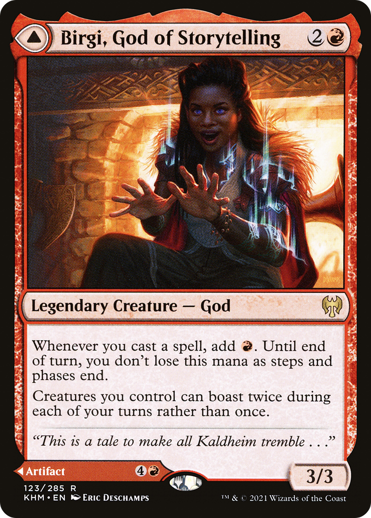 Birgi, God of Storytelling // Harnfel, Horn of Bounty [Kaldheim]-4