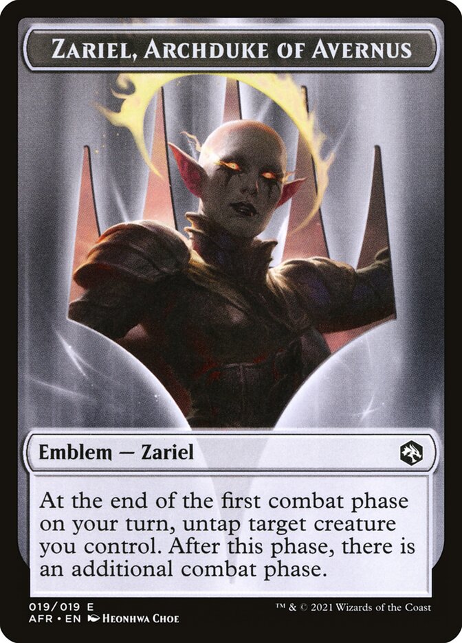 Spider // Zariel, Archduke of Avernus Emblem Double-Sided Token [Dungeons & Dragons: Adventures in the Forgotten Realms Tokens]-2