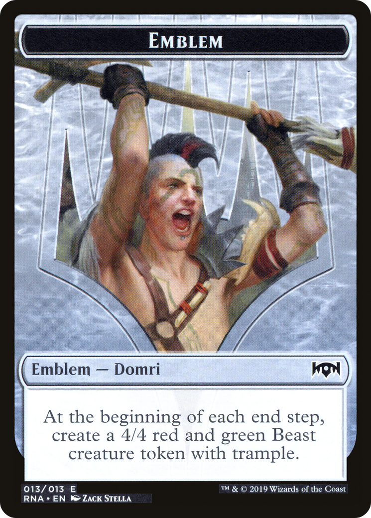 Domri, Chaos Bringer Emblem [Ravnica Allegiance Tokens]-1