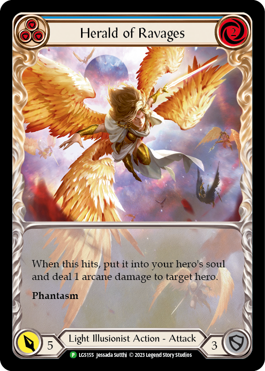 Herald of Ravages (Blue) (Extended Art) [LGS155] (Promo)  Rainbow Foil-1