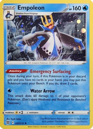 Empoleon (037/172) (Cosmos Holo) [Sword & Shield: Brilliant Stars]-1