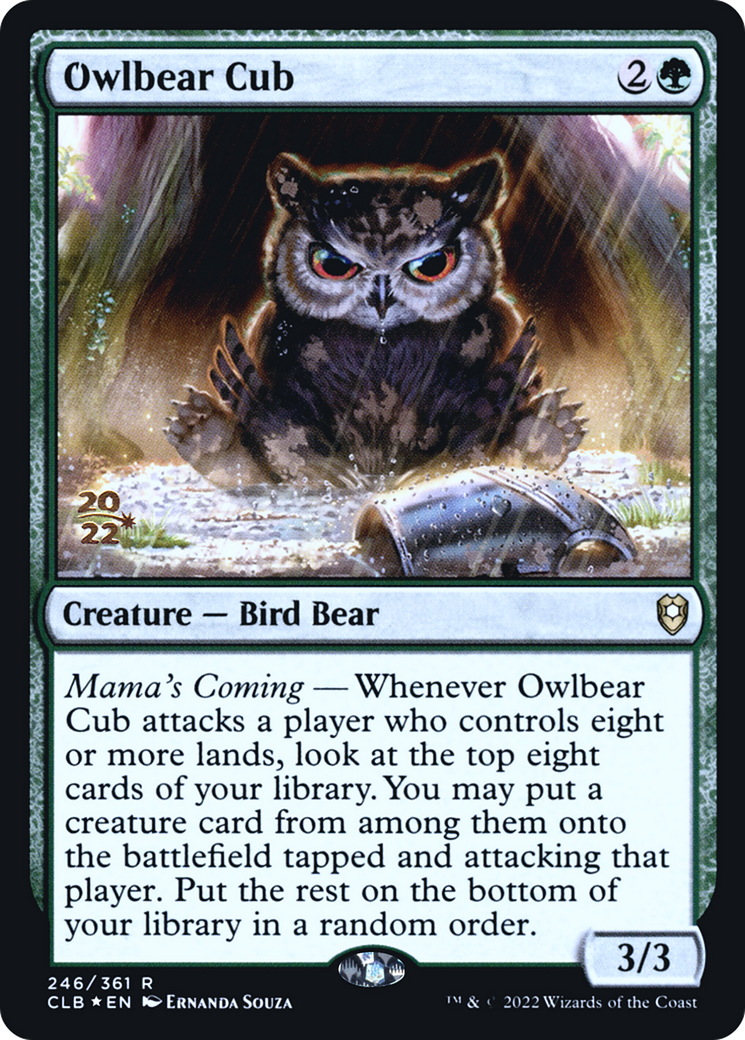 Owlbear Cub [Commander Legends: Battle for Baldur's Gate Prerelease Promos]-1