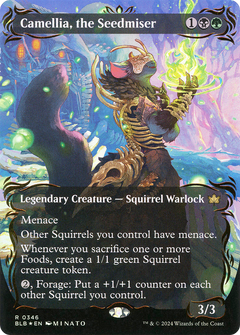 Camellia, the Seedmiser (Borderless) (Raised Foil) [Bloomburrow]-1