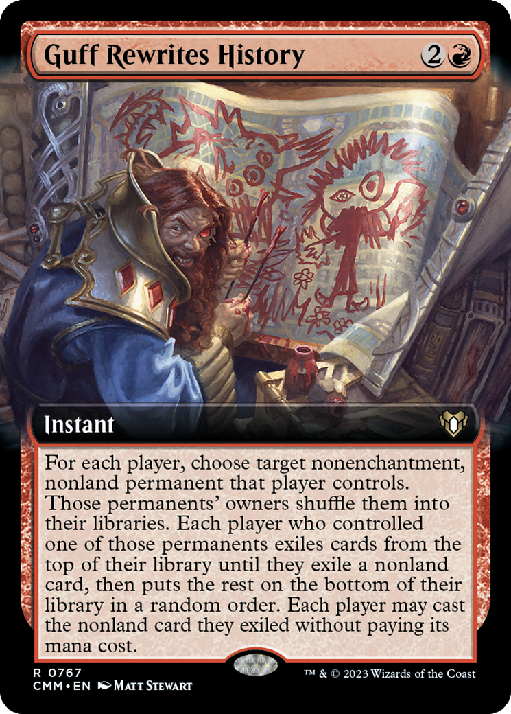Guff Rewrites History (Extended Art) [Commander Masters]-1
