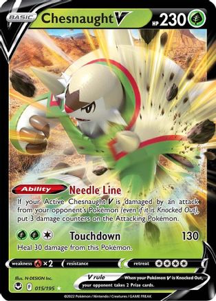 Chesnaught V (015/195) [Sword & Shield: Silver Tempest]-1