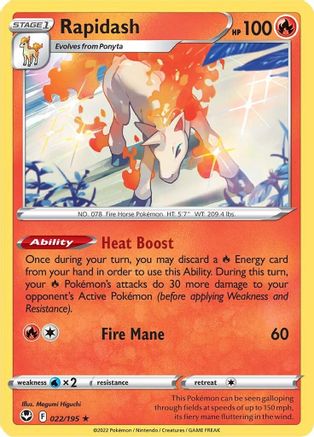 Rapidash (022/195) [Sword & Shield: Silver Tempest]-1