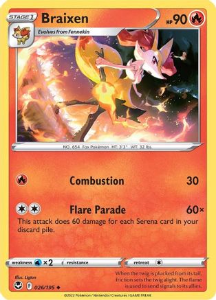 Braixen (026/195) [Sword & Shield: Silver Tempest]-1