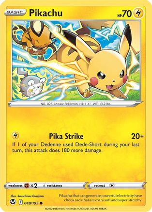 Pikachu (049/195) [Sword & Shield: Silver Tempest]-1