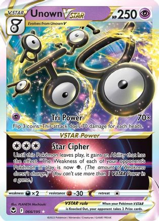 Unown VSTAR (066/195) [Sword & Shield: Silver Tempest]-1