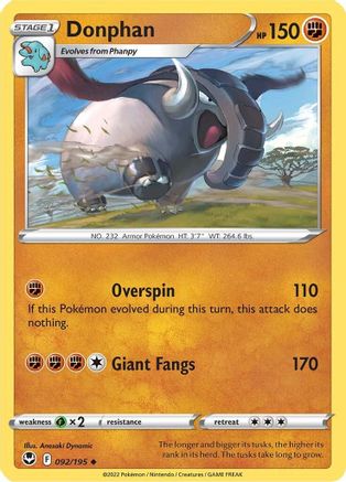 Donphan (092/195) [Sword & Shield: Silver Tempest]-1