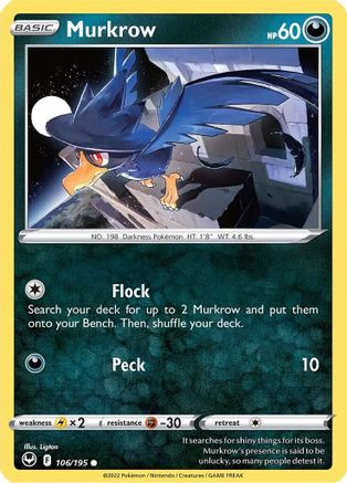 Murkrow (106/195) [Sword & Shield: Silver Tempest]-1