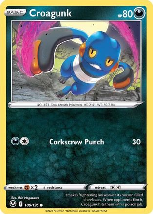 Croagunk (109/195) [Sword & Shield: Silver Tempest]-1
