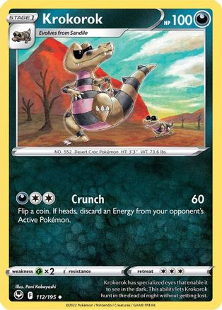 Krokorok (112/195) [Sword & Shield: Silver Tempest]-1
