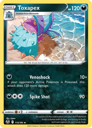 Toxapex (115/195) [Sword & Shield: Silver Tempest]-1