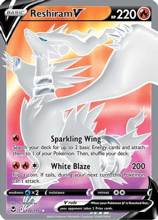 Reshiram V (172/195) [Sword & Shield: Silver Tempest]-3