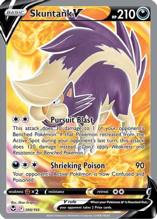 Skuntank V (180/195) [Sword & Shield: Silver Tempest]-1