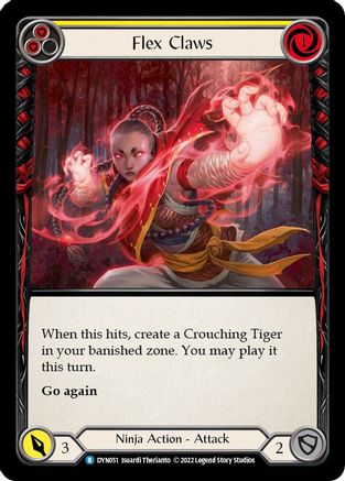 Flex Claws (Yellow) [DYN051] (Dynasty)  Rainbow Foil-1
