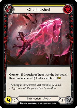 Qi Unleashed (Yellow) [DYN060] (Dynasty)  Rainbow Foil-1