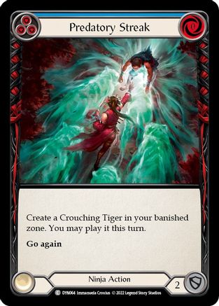 Predatory Streak (Blue) [DYN064] (Dynasty)  Rainbow Foil-1