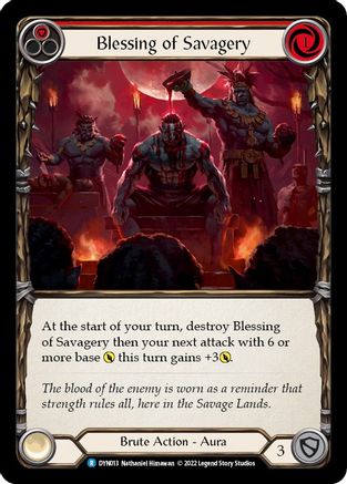 Blessing of Savagery (Red) [DYN013] (Dynasty)  Rainbow Foil-1