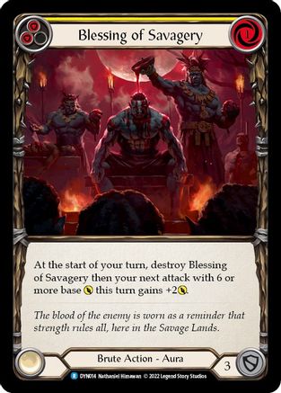 Blessing of Savagery (Yellow) [DYN014] (Dynasty)  Rainbow Foil-1