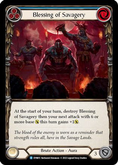 Blessing of Savagery (Blue) [DYN015] (Dynasty)  Rainbow Foil-1