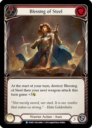 Blessing of Steel (Red) [DYN073] (Dynasty)  Rainbow Foil-1