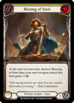 Blessing of Steel (Yellow) [DYN074] (Dynasty)  Rainbow Foil-1