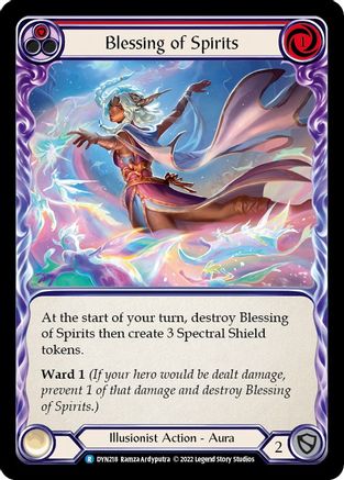 Blessing of Spirits (Red) [DYN218] (Dynasty)  Rainbow Foil-1