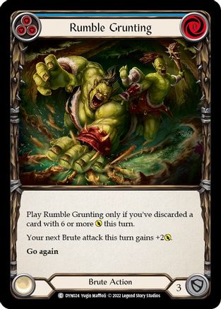 Rumble Grunting (Blue) [DYN024] (Dynasty)  Rainbow Foil-1