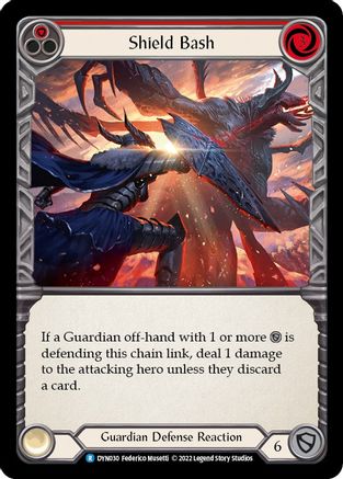 Shield Bash (Red) [DYN030] (Dynasty)  Rainbow Foil-1