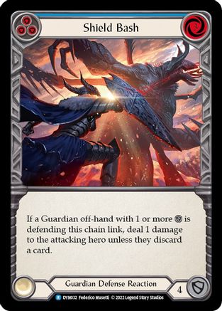 Shield Bash (Blue) [DYN032] (Dynasty)  Rainbow Foil-1