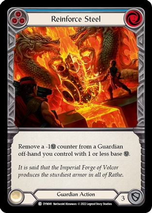 Reinforce Steel (Blue) [DYN041] (Dynasty)  Rainbow Foil-1