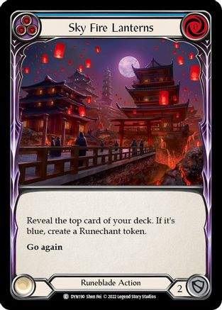 Sky Fire Lanterns (Blue) [DYN190] (Dynasty)  Rainbow Foil-1